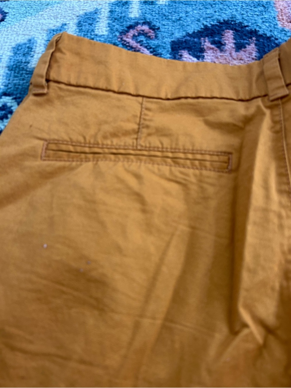 Old Navy Mustard Yellow Cotton Blend Shorts Size 8 - Picture 2 of 4